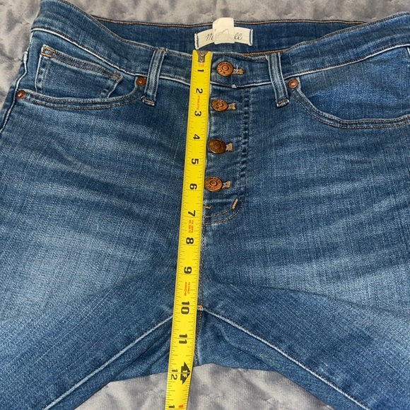 MADEWELL 9" Mid-Rise Skinny Jeans in medium wash Button-Front Edition SIZE 27. - Picture 13 of 16